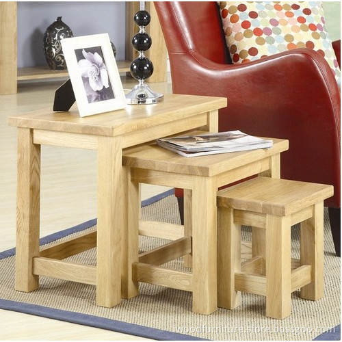 Oaken Solid Oak Nest of Tables